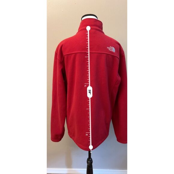 The North Face Windwall full zip fleece jacket in bright red. Size M. - Picture 5 of 9